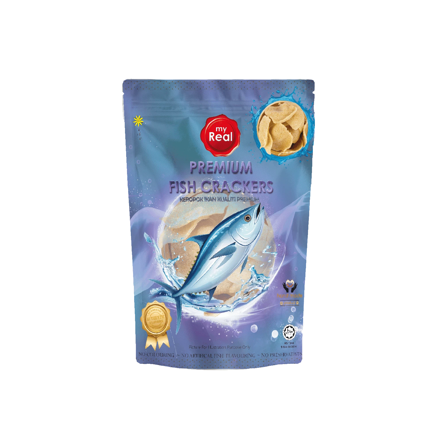 12 x50 Grams myReal Prawn Crackers / Fish Crackers (Variety)