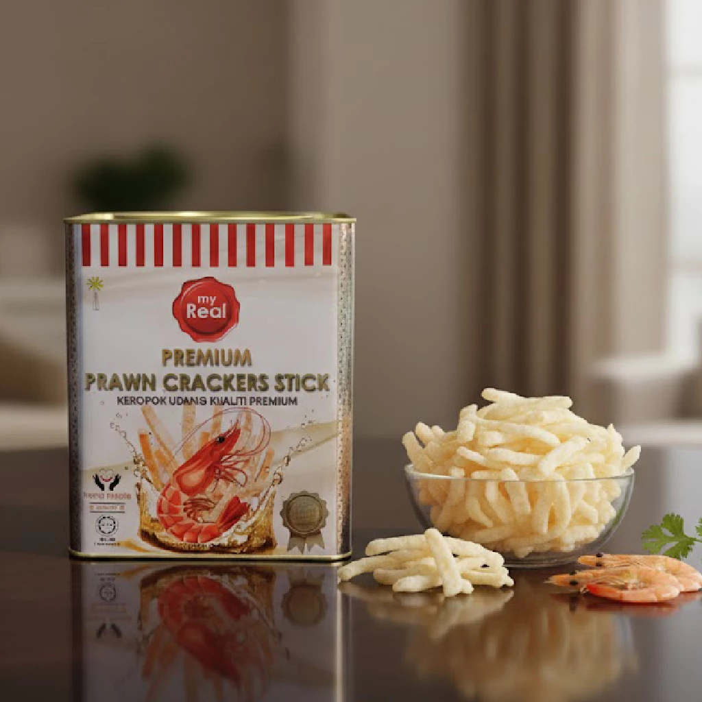 myReal Premium Prawn Crackers Stick 320g (Tins)-img