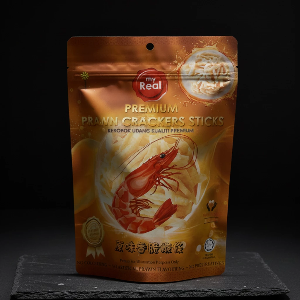 B10F2: myReal Premium Prawn Crackers Stick 50g