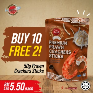 B10F2: myReal Premium Prawn Crackers Stick 50g